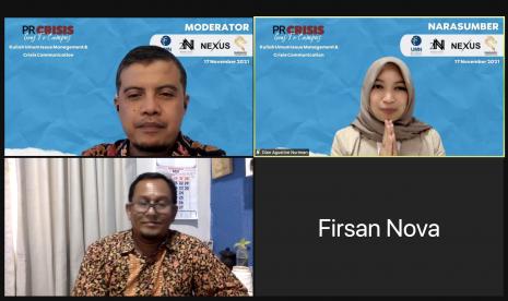 Universitas Multimedia Nusantara (UMN) menggelar Kuliah Umum online How to Manage Social Media in a PR Crisis siang tadi (17/11).