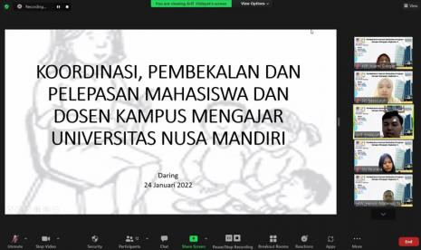 Universitas Nusa Mandiri (UNM) sukses menggelar acara pembekalan internal bagi mahasiswa yang dinyatakan lolos dalam program kampus mengajar angkatan 3.