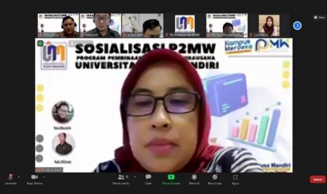 UNM melalui NEC menyosialisasikan P2MW kepada mahasiswa secara daring.