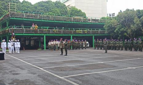 Upacara memperingati HUT Mahawarman Jabar di Kampus IV Universitas Pasundan (Unpas) ke 63