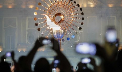 Upacara pembukaan Olimpiade 2016 di Rio de Janeiro, Brasil.