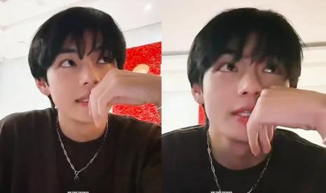 V BTS. Penggemar sempat curiga bahwa V BTS punya akun Tiktok seperti Jungkook.