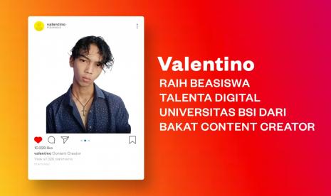 Valentino, pemuda 19 tahun kelahiran Yogyakarta ini, berhasil meraih Beasiswa Talenta Digital melalui skill yang dimilikinya. 