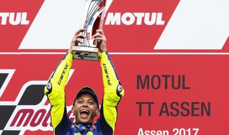 Valentino Rossi juarai GP Belanda di Sirkuit Assen, Ahad (25/6).