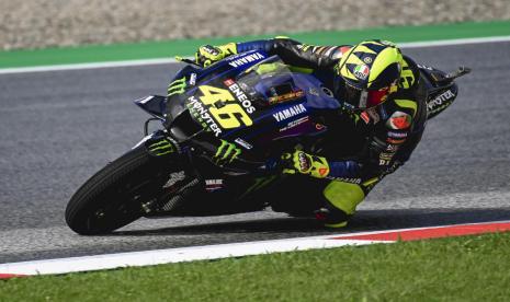 Pembalap tim Yamaha Valentino Rossi.