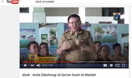 Video Ahok yang menjadi viral di sosial media.