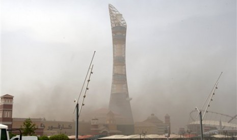 Villagio Mall di Qatar Terbakar