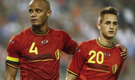 Vincent Kompany dan Adnan Januzaj di timnas Belgia.