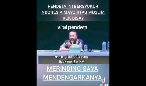 Viral soal LGBTvideo pendeta bersyukur mayoritas Indonesia Islam. 