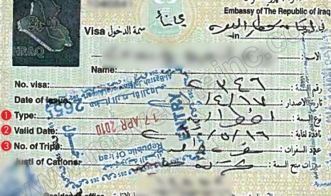 Visa Irak