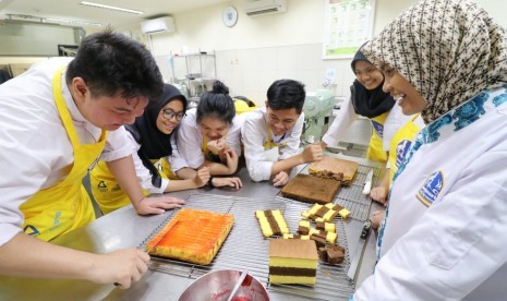 Vokasi Bogasari 2019. Sejumlah siswa SMK mengikuti program vokasi Bogasari 2019. 