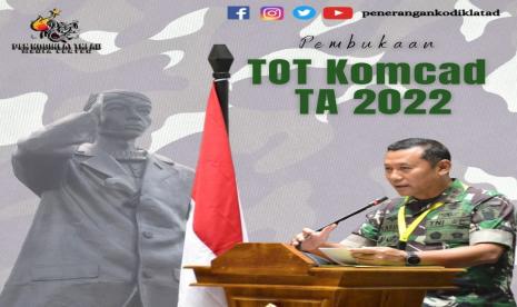 Wadan Kodiklatad, Mayjen TNI Kasuri saat membukan ToT Komponen Cadangan