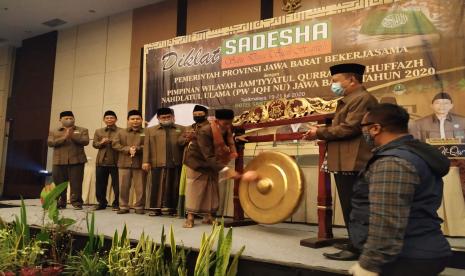 Hafizd di Jabar Disiapkan Untuk Hapus Intoleransi. Foto: Wagub Jabar Uu Ruzhanul Ulum membuka kegiatan diklat untuk para peserta program Satu Desa Satu Hafidz (Sadesha) di Kota Tasikmalaya, Ahad (19/7). 