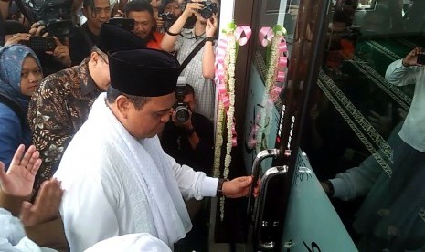 Wakapolri Komjen Pol Syafrudin mengisi acara peresmian Masjid Jami Al-Barokatul Muslimin di  jalan Ampera Kelurahan Panglayungan Kecamatan Cipedes Kota Tasikmalaya Jawa Barat, Sabtu (23/6).