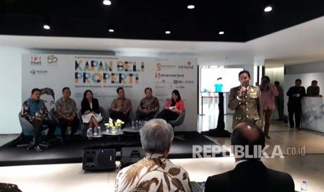 Wakil Gubernur DKI Jakarta Sandiaga Uno mengajak generasi milenial memanfaatkan program hunian DP 0 Persen dalam acara Ngobrolin Properti (NGOPI), Kamis (26/4).