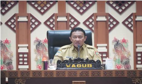 Wakil Gubernur (Wagub) Kalteng H. Edy Pratowo memimpin rapat koordinasi (rakor) bencana alam dan inflasi tahun 2022, Senin (17/10/2022). 