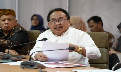 Wakil Kepala Badan Pembinaan Ideologi Pancasila (BPIP) Dr Drs Karjono Atmoharsono SH MHum menerima konsultasi Penyusunan Rancangan Peraturan Daerah (Raperda) tentang Pendidikan Pancasila dan Wawasan Kebangsaan Pemerintah Daerah Klaten di Jakarta, Jum’at, (31/3).