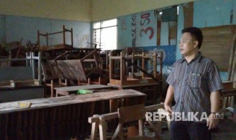 800 Ruang Kelas SD di Tasikmalaya Rusak. Foto ilustrasi ruang kelas sekolah rusak di Tasikmalaya.