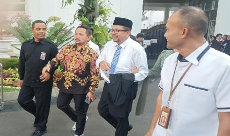 Wakil Kepala Staf Presiden (KSP) M Qodari di Istana Kepresidenan Jakarta, Senin (21/10/2024).