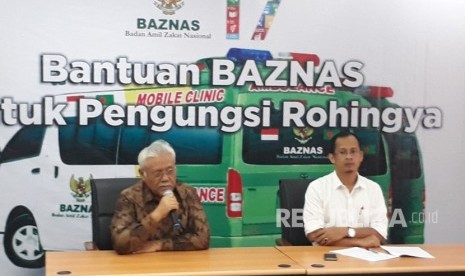 Wakil Ketua Baznas, Zainulbahar Noor (kiri) dan Direktur Pendistribusian dan Pendayagunaan, Mohammad Nasir Tajang (kemeja putih).