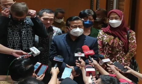 Wakil Ketua DPR Abdul Muhaimin Iskandar (Gus Muhaimin) menerima kunjungan Duta Besar Ukraina untuk Indonesia Vasyl Hamianin di ruang Delegasi, Gedung DPR Senayan, Jakarta.