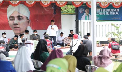 Wakil Ketua DPR RI bidang Korkesra Abdul Muhaimin Iskandar (Gus Muhaimin) menghadiri Silaturahmi Hati Pemimpin Bangsa dan Rakyat di Gor Sukapura, Dadaha, Kota Tasikmalaya, Jawa Barat, Sabtu (26/3/32022).