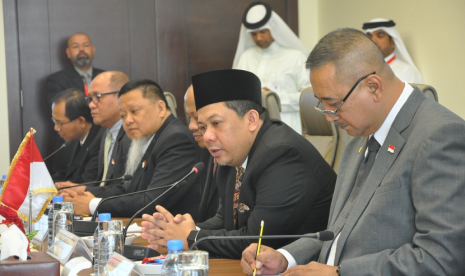 Wakil Ketua DPR RI Fahri Hamzah memimpin delegasi Indonesia bertemu Parlemen Bahrain, di Manama, Bahrain.