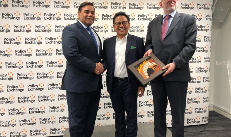 Wakil Ketua Majelis Permusyawaratan Rakyat (MPR) Abdul Muhaimin Iskandar (AMI) melakukan pembicaraan tertutup dengan para pembuat kebijakan utama Pemerintahan Perdana Menteri Inggris Boris Johnson di London, Inggris, Senin (16/9).