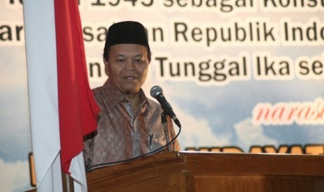 Wakil Ketua MPR Hidayat Nur Wahid melakukan Sosialisasi Empat Pilar kepada Yayasan Mutiara Hati di Salatiga, Jawa Tengah, Kamis (24/11).