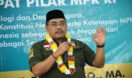 Wakil Ketua MPR Jazilul Fawaid hadir dalam Sosialisasi Pancasila, UUD NRI Tahun 1945, NKRI, dan Bhinneka Tunggal Ika atau yang lebih dikenal dengan empat Pilar MPR di Balai Desa Bangun Jiwo, Kecamatan Kasihan, Kabupaten Bantul, Yogyakarta.