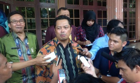 Wakil Ketua MPR Mahyudin usai menghadiri 'Sosialisasi Empat Pilar MPR' di Cilegon, Kamis (25/2).