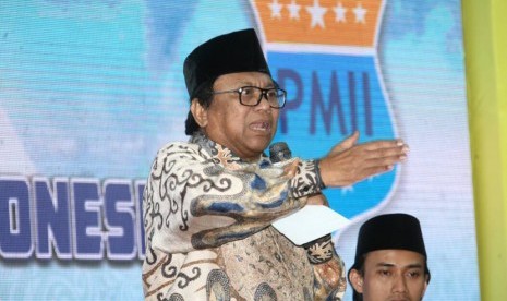 Wakil Ketua MPR Oesman Sapta pada Kongres PMII Tahun 2017 di Palu, Sulawesi Tengah, Selasa (16/5)