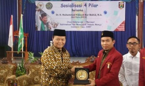 Wakil Ketua MPR RI Hidayat Nur Wahid melakukan sosialisasi empat pilar MPR di Tasikmalaya.