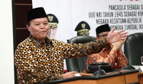 Wakil Ketua MPR RI Hidayat Nur Wahid memberikan sosialisasi empat pilar di Jambi.