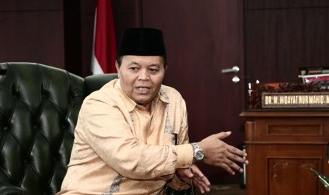 Wakil Ketua MPR RI, Hidayat Nur Wahid, menerima kunjungan silaturahim delegasi Al-Azhar Youth Leader Institute (AYLI) di Ruang Kerjanya, Gedung Nusantara III, Kompleks Gedung MPR/DPR/DPD, Senayan, Jakarta, Selasa (22/11).