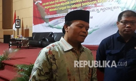 Wakil Ketua MPR RI, Hidayat Nur Wahid menjadi pemateri dalam kegiatan Sosialisasi Empat Pilar di Hotel Merdeka, Madiun, Jawa Timur, Kamis (19/4) malam.