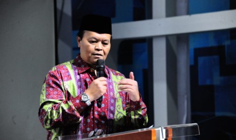 Wakil Ketua MPR RI Hidayat Nur Wahid saat menyampaikan kata kunci pada acara In House Training Pedoman Perilaku Penyiaran dan Standar Program Siaran (P3SPS).