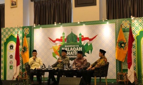 Wakil Ketum Dewan Masjid Indonesia, Syafruddin, dalam Halaqah Khatib (Ikatan Khatib), Sabtu (15/2/2020) di Hotel Royal Kuningan, Jakarta.