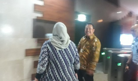 Wakil Menteri Pertahanan Wahyu Trenggono mendatangi Kantor Kementerian BUMN, Jakarta, Senin (18/11) petang.  