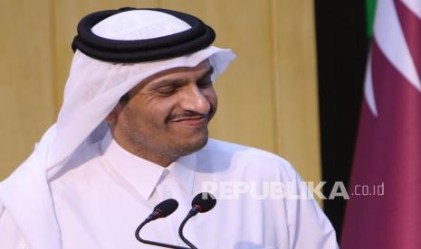 Perdana Menteri Qatar Sheikh Mohammed bin Abdul Rahman Al Thani melakukan pertemuan dengan PM Ukraina Denys Shmyhal di Kiev, Jumat (28/7/2023).