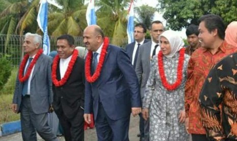 Wakil Perdana Menteri Turki, Fikri Isik beserta rombongan mengunjungi Pondok Yatim PKPU Human Initiative Cot Suruy (Istanbul Orphanage Complex), Aceh Besar, Jumat (13/10).