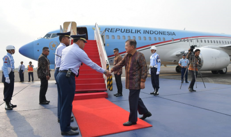 Wakil Presiden Jusuf Kalla bertolak dari Halim Perdanakusuma untuk kunjungan kerja ke Yogyakarta, Kamis (10/10).