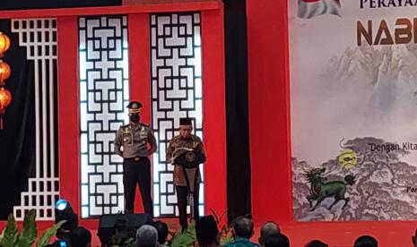 Soal Pendirian Rumah Ibadah, Wapres: Kalau Terpenuhi Tidak Ada Alasan Menolak. Foto:   Wakil Presiden Maruf Amin menghadiri Peringatan Hari Agung Kongzi (Konghucu) ke-2573 yang diselenggarakan oleh Majelis Tinggi Agama Konghucu Indonesia atau MATAKIN di Pontianak, Kalimantan Barat, Kamis (22/9). 