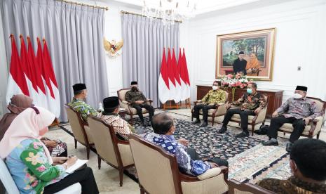 Wakil Presiden Maruf Amin saat menerima Forum Rektor Aceh, di Kediaman Resmi Wapres, Jakarta Pusat, Rabu (18/5/2022). 