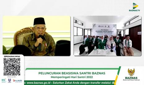 Wakil Presiden RI Maruf Amin menekankan agar para santri harus bisa berkontribusi untuk bangsa dan negara.