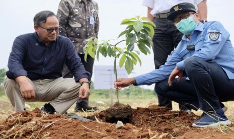 Wakil Wali Kota Depok, Imam Budi Hartono, menghadiri kegiatan sekaligus melakukan penanaman secara simbolis bersama Rektor UIII, Komaruddin Hidayat pada acara Ceremoni Penghijauan di lingkungan Kampus Universitas Islam Indonesia (UIII), Jalan Raya Bogor, Kelurahan Cisalak, Kecamatan Sukmajaya, Kota Depok, Rabu (24/11). Sebanyak 500 bibit pohon di tanam di area sekitar kampus UIII Depok.