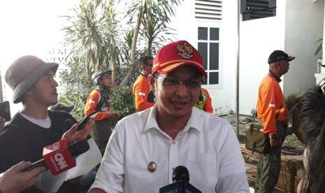 Wakil Wali Kota Palu, Sigit Purnomo di Posko Rumah Jabatan Wakil Walikota Palu, Rabu (10/10). 