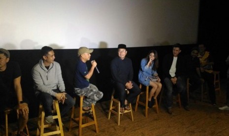 Wali Kota Bandung Ridwan Kamil saat hadir di acara gala premiere film Baracas di Bandung