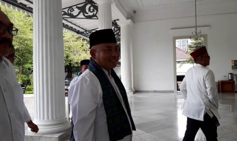 Wali Kota Bekasi Rahmat Effendi mendatangi Balai Kota DKI Jakarta, Senin (22/10). 