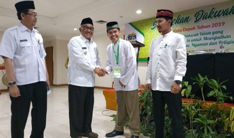 Wali Kota Depok Mohammad Idris di acara Sarasehan Dakwah yang berlangsung di Hotel Bumi Wiyata, Kota Depok, Rabu (21/8).